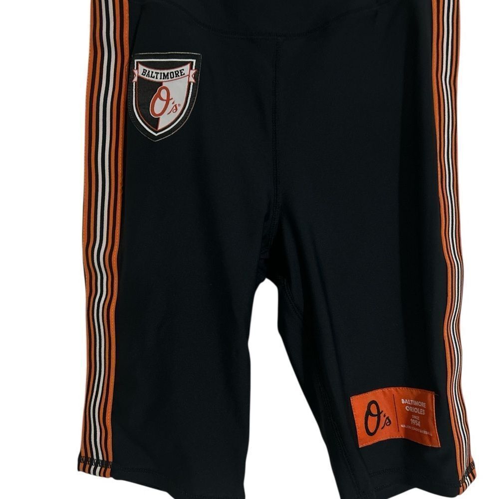 Women’s Baltimore O's Black and Orange Bicycle Shorts Sz-XS